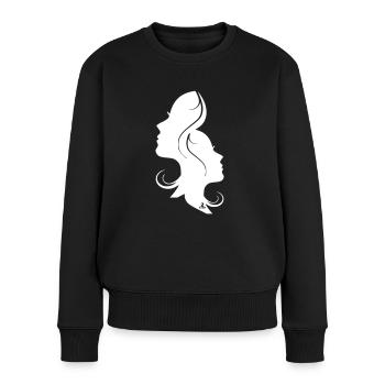 Classic Art Nouveau 2 Tone Women T Shirt Design - Women's Premium Organic Jumper - black - Front - Julia (174cm)