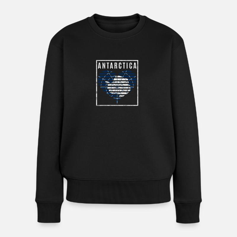 Antarktis - Frauen Premium Bio Pullover - Schwarz