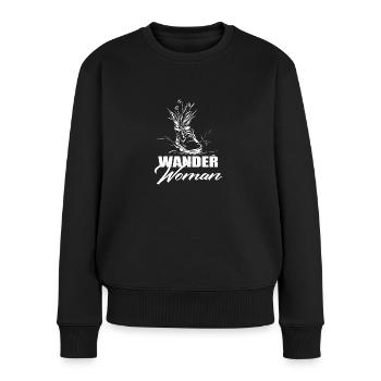 wander - Women's Premium Organic Jumper - black - Front - Julia (174cm)