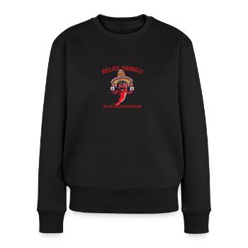 Relax Gringo Je suis presque légal - Drôle mexicain - Pull Premium bio Femme - noir - Devant - Julia (174cm)