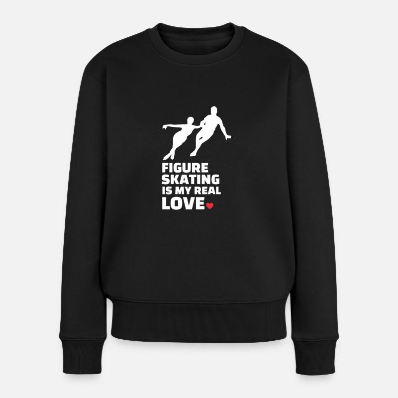Eiskunstlauf - Frauen Premium Bio Pullover - Schwarz