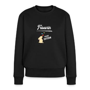 Friseurin Ostern Geschenk Frisörin Coiffeur Chefin - Frauen Premium Bio Pullover - Schwarz - Vorne - Julia (174cm)