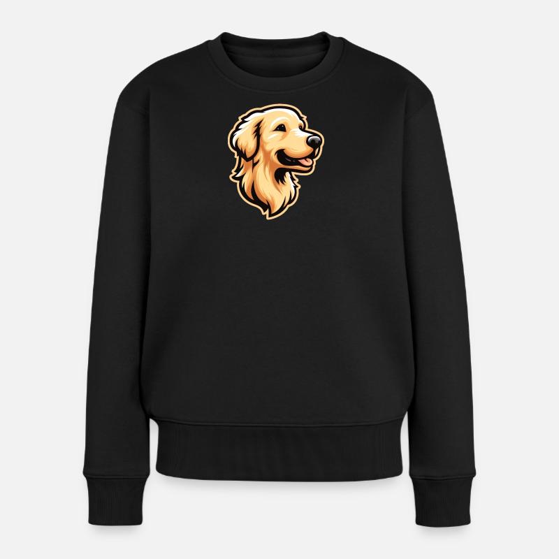 Bande dessinée Golden Retriever - Pull Premium bio Femme - noir