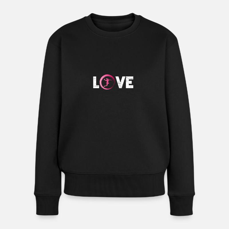 Sporty Hobby Leidenschaft Handball - Frauen Premium Bio Pullover - Schwarz