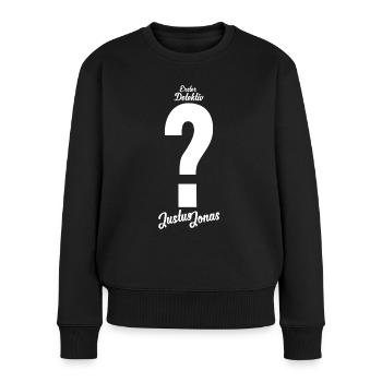 Die Drei ??? Justus Jonas Kostüm - Frauen Premium Bio Pullover - Schwarz - Vorne - Julia (174cm)