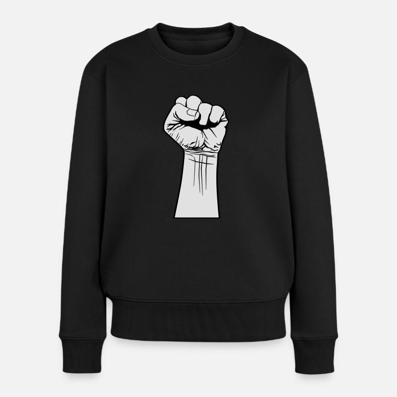 fiste - Frauen Premium Bio Pullover - Schwarz