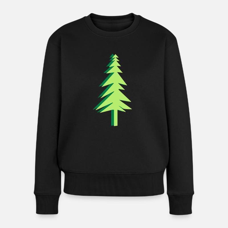 Wald - Frauen Premium Bio Pullover - Schwarz