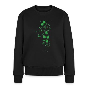 St.Patricks Day, Irlande, Irlande, Klee,Stars - Pull Premium bio Femme - noir - Devant - Julia (174cm)