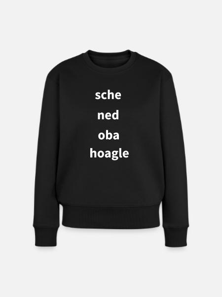 bayerisch selbstbewußt - Frauen Premium Bio Pullover - Schwarz