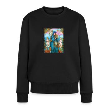 Aquarius - Women's Premium Organic Jumper - black - Front - Julia (174cm)