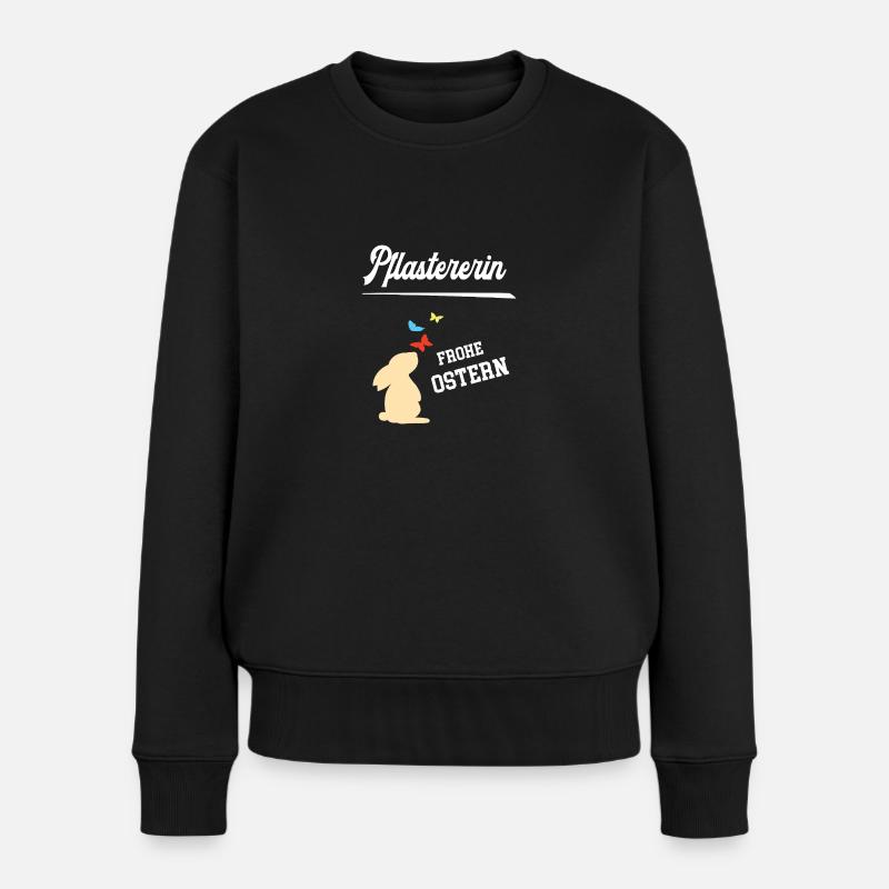 Pflastererin Ostern Handwerkerin Oster Outfit - Frauen Premium Bio Pullover - Schwarz