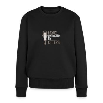 Otter Outfit Sea Otter Lovers - Women's Premium Organic Jumper - black - Front - Julia (174cm)