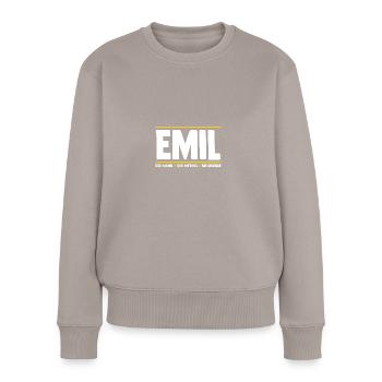 Emil - Frauen Premium Bio Pullover - Taupe - Vorne - Julia (174cm)
