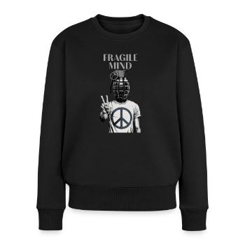 Fragile Mind - Women's Premium Organic Jumper - black - Front - Julia (174cm)