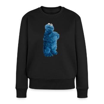 Sesamstraße Krümelmonster Pose - Frauen Premium Bio Pullover - Schwarz - Vorne - Julia (174cm)