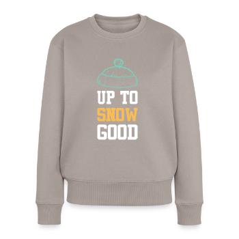 Citation de snowboarder - Pull Premium bio Femme - taupe - Devant - Julia (174cm)