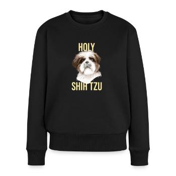 Shih Tzu - Pull Premium bio Femme - noir - Devant - Julia (174cm)