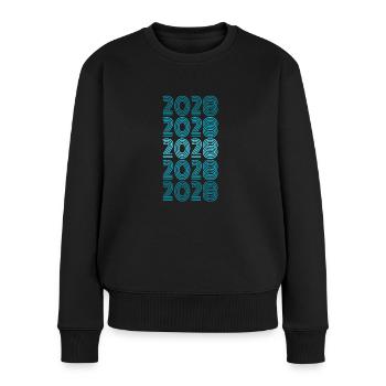 Jungeselle 2028 - Frauen Premium Bio Pullover - Schwarz - Vorne - Julia (174cm)
