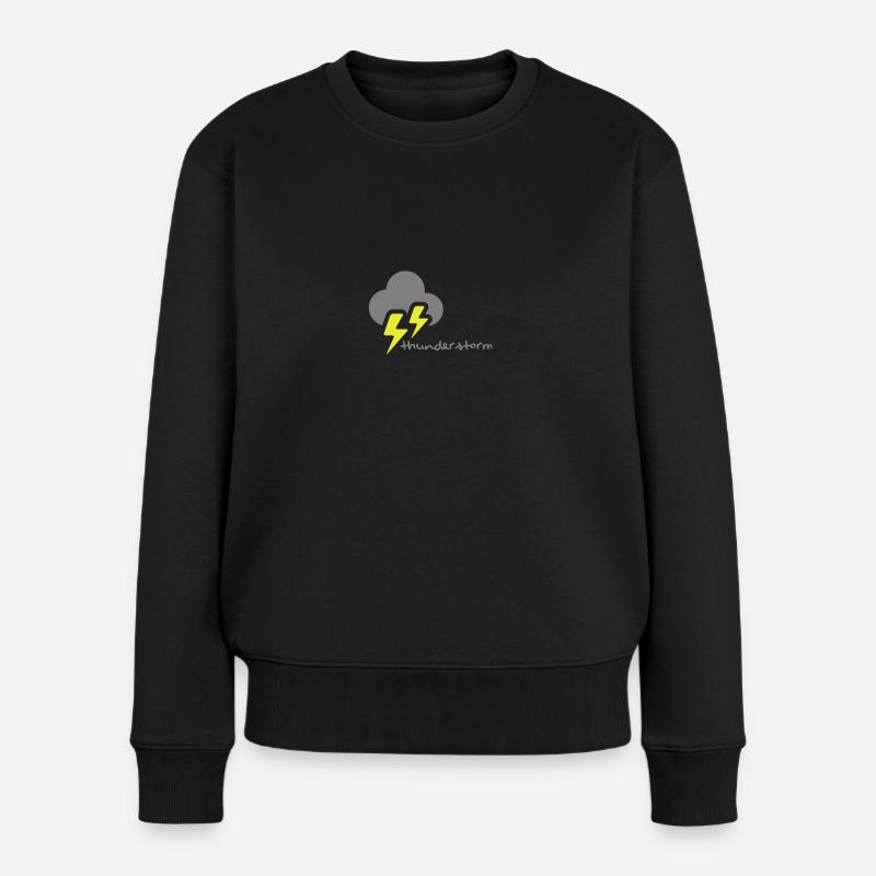 Météo, orage - météo, orage - Pull Premium bio Femme - noir