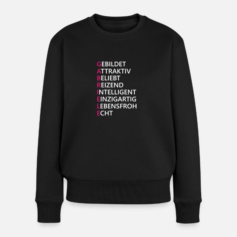 Gabriele Name Geschenk - Frauen Premium Bio Pullover - Schwarz