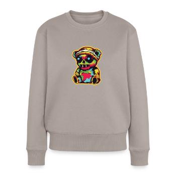 Horror Scary Bear Halloween Slenderbear - Women's Premium Organic Jumper - taupe - Front - Julia (174cm)
