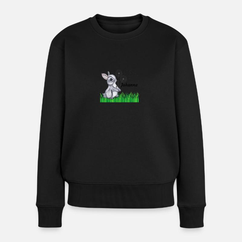 Nom de lapin Cadeau Johanna - Pull Premium bio Femme - noir