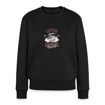 Letztes sauberes Camping Shirt - Frauen Premium Bio Pullover - Schwarz - Vorne - Julia (174cm)