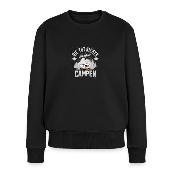 Die tut nichts die will nur Campen Wohnmobil - Frauen Premium Bio Pullover - Schwarz - Vorne - Julia (174cm)