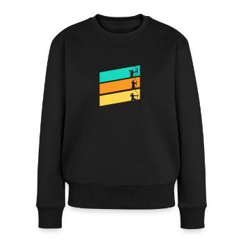 Archer Tir à l’arc - Pull Premium bio Femme - noir - Devant - Julia (174cm)