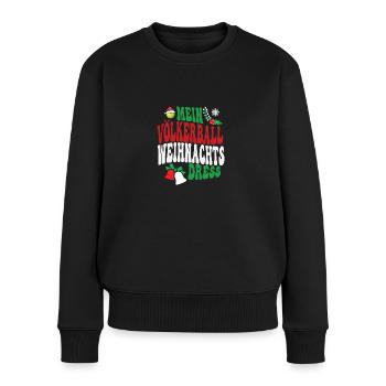 Weihnachten Völkerball Spielerin Völkerballspieler - Frauen Premium Bio Pullover - Schwarz - Vorne - Julia (174cm)