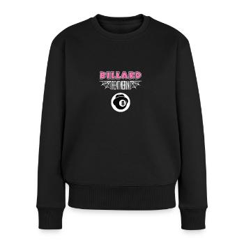 Billard Rentnerin Rente Ruhestand Billardspielerin - Frauen Premium Bio Pullover - Schwarz - Vorne - Julia (174cm)