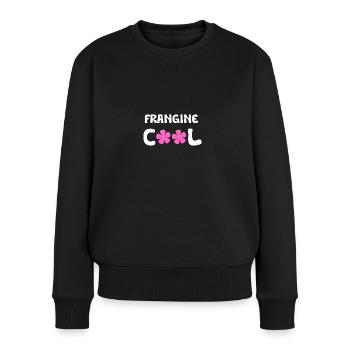 frangine cool - Pull Premium bio Femme - noir - Devant - Julia (174cm)