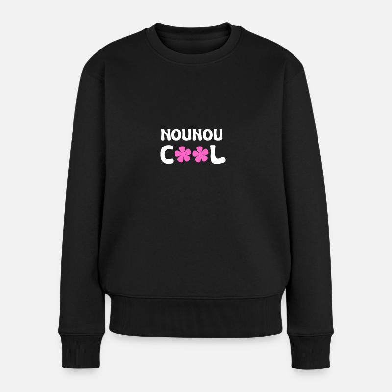 nounou cool - Pull Premium bio Femme - noir
