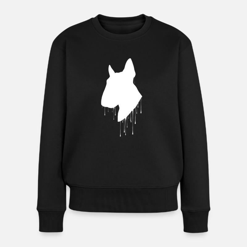 Bullterrier Love - Frauen Premium Bio Pullover - Schwarz