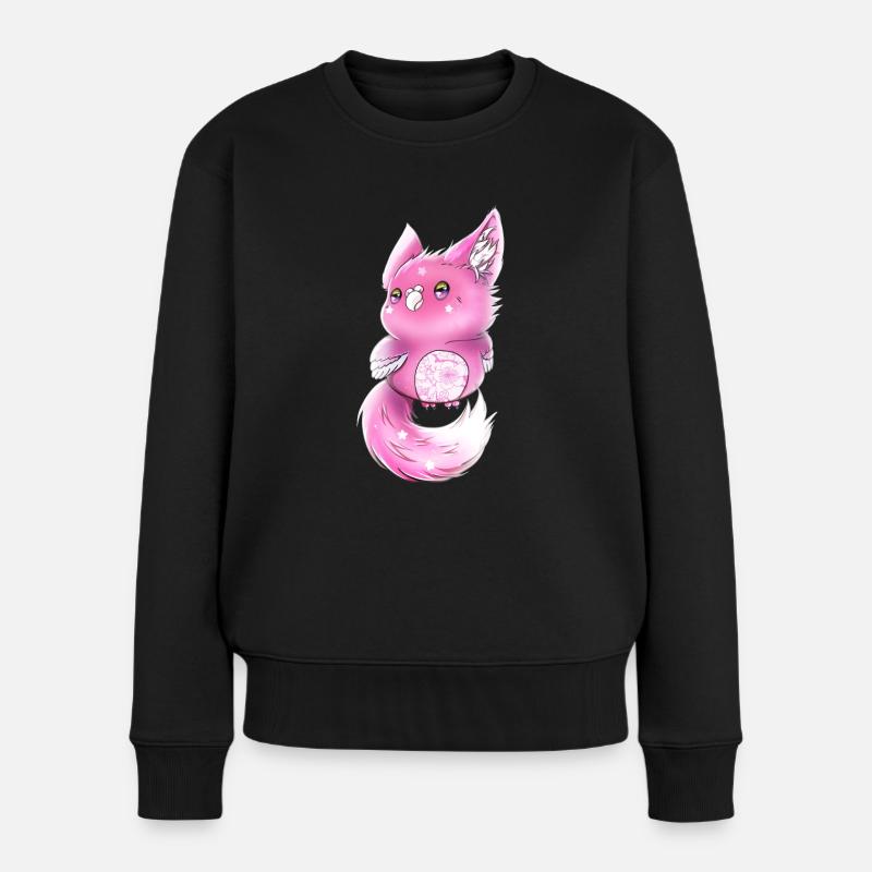 Lupifowl sakura edition - Frauen Premium Bio Pullover - Schwarz