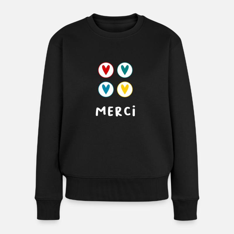 MERCI. MERCI MAÎTRESSE. CADEAU MAÎTRESSE. VACANCES - Pull Premium bio Femme - noir
