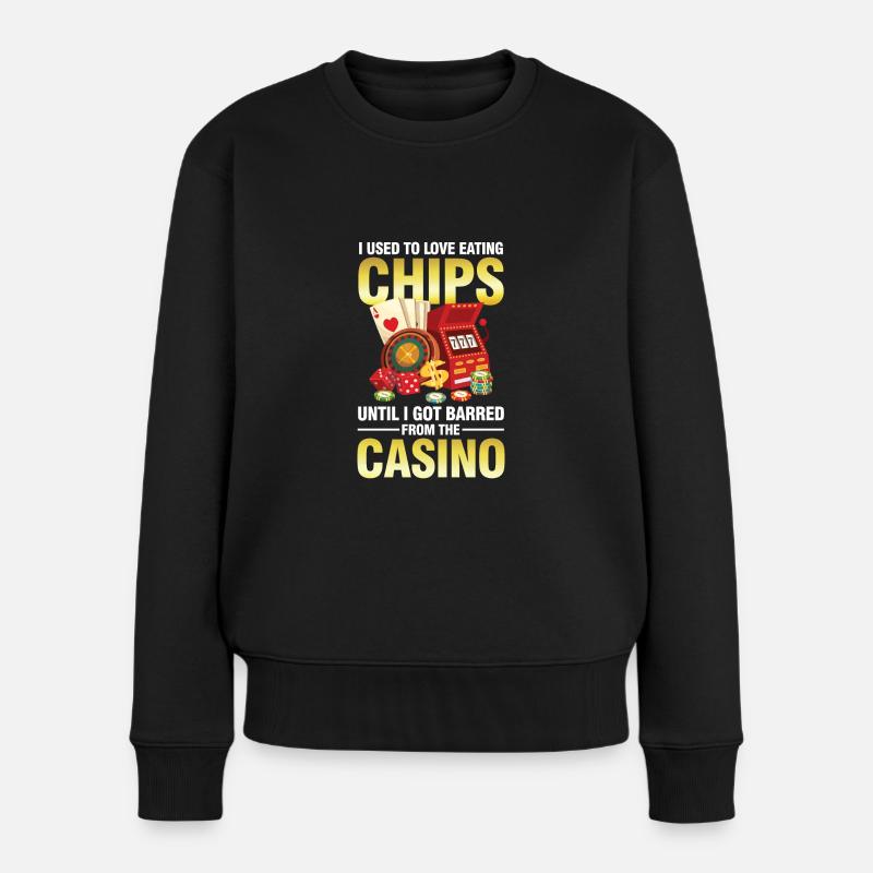 I Used To Love Eating Chip - Frauen Premium Bio Pullover - Schwarz