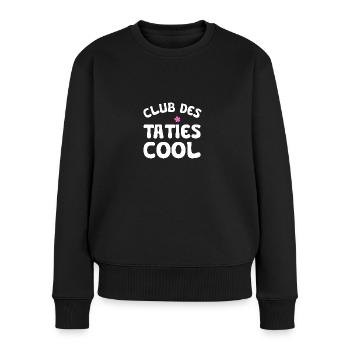 club des taties cool - Pull Premium bio Femme - noir - Devant - Julia (174cm)