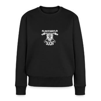 motarde de dijon - Pull Premium bio Femme - noir - Devant - Julia (174cm)