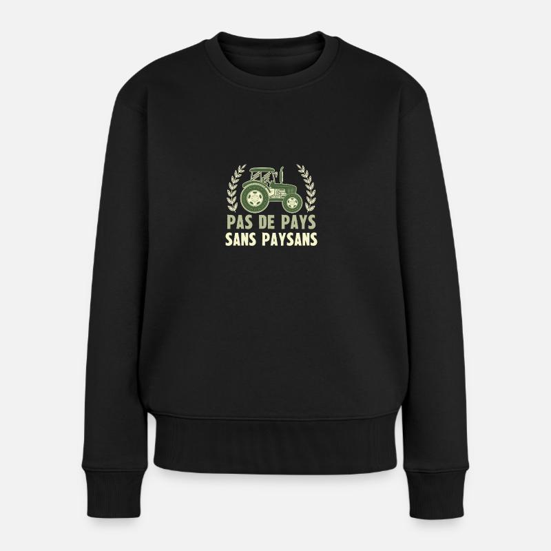 pas de pays sans paysans - Pull Premium bio Femme - noir