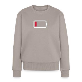 Batterie - Frauen Premium Bio Pullover - Taupe - Vorne - Julia (174cm)