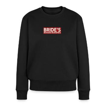 BRIDE’S BOOZE BUDDIES - Frauen Premium Bio Pullover - Schwarz - Vorne - Julia (174cm)