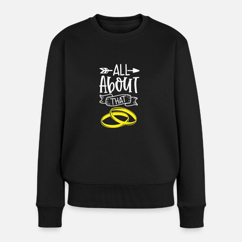 Heiraten - Frauen Premium Bio Pullover - Schwarz