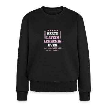 Beste Lateinlehrerin Geburtstag Latein Lehrerin - Frauen Premium Bio Pullover - Schwarz - Vorne - Julia (174cm)