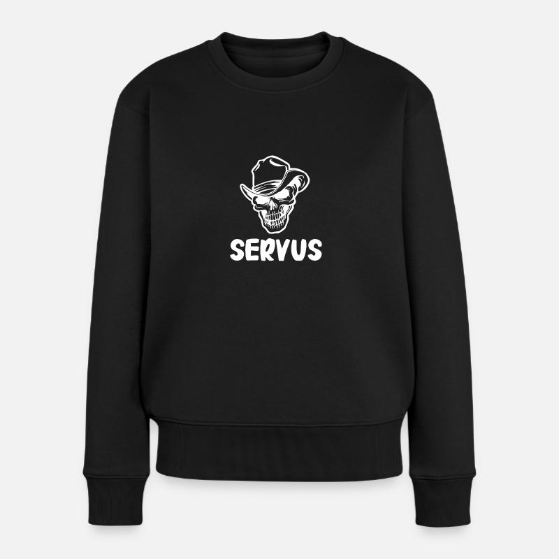 Servus - Frauen Premium Bio Pullover - Schwarz