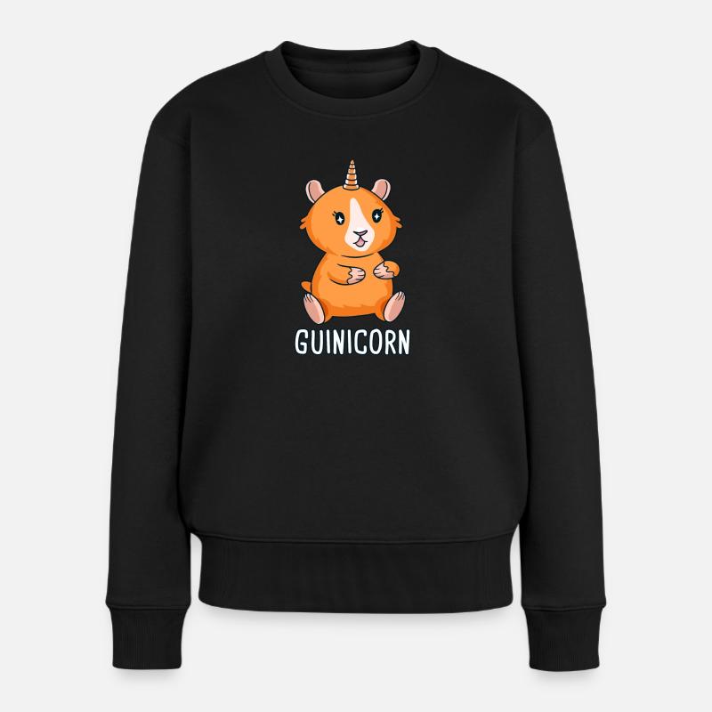 Cochon d’Inde comme licorne Gunicorn Cochon d’Inde - Pull Premium bio Femme - noir