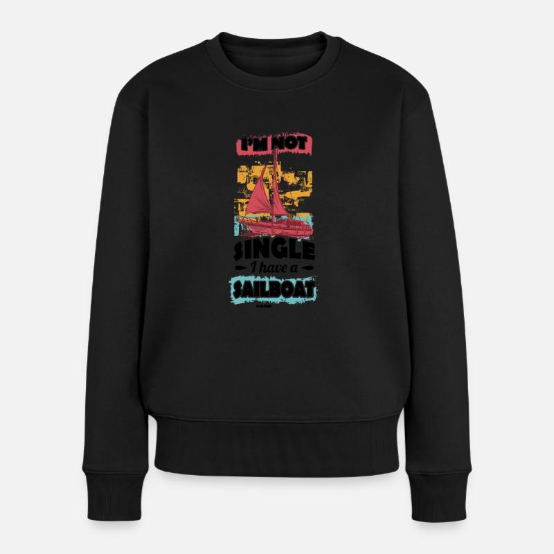 Segeln - Frauen Premium Bio Pullover - Schwarz