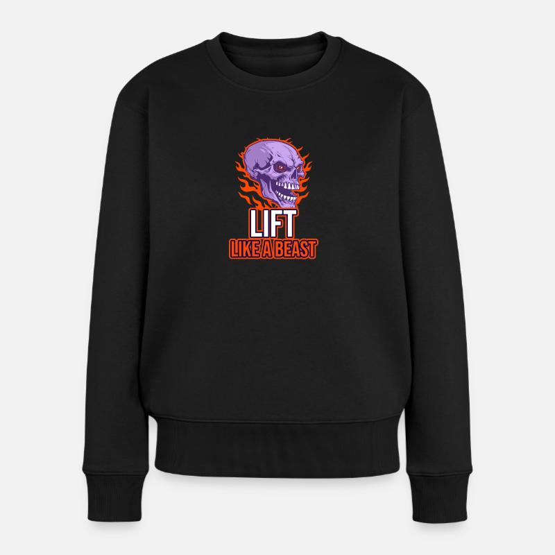 Soulever comme un crâne de bête - Pull Premium bio Femme - noir