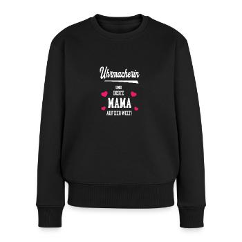 Uhrmacherin Beste Mama Muttertag Geburtstag - Frauen Premium Bio Pullover - Schwarz - Vorne - Julia (174cm)
