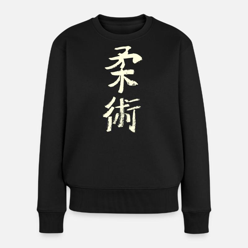 Jiujitsu - Japanisch - Frauen Premium Bio Pullover - Schwarz